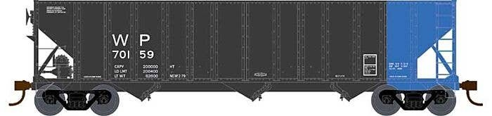 100-Ton 3-Bay Open Hopper - Ready to Run - Executive Line -- Western Pacific 70180 (black, blue end), HO, Bowser Manufacturing C