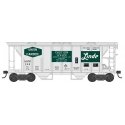 70-Ton 2-Bay Covered Hopper with Closed Sides - Ready to Run -- Union Carbide Linde 203 (gray, green, 2 Logo Panels), HO, Bowser