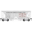 70-Ton 2-Bay Covered Hopper w/Open Sides - Ready to Run - Executive Line -- International Min. & Chem. Corp. 30035 (Blt. 1-53 Re