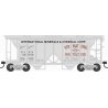 70-Ton 2-Bay Covered Hopper w/Open Sides - Ready to Run - Executive Line -- International Min. & Chem. Corp. 30035 (Blt. 1-53 Re