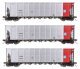 50′ RD-4 Hopper 3-Pack - Ready to Run -- Commonwealth Edison COMX 9013, 9094, 9100, HO, WalthersMainline 56873