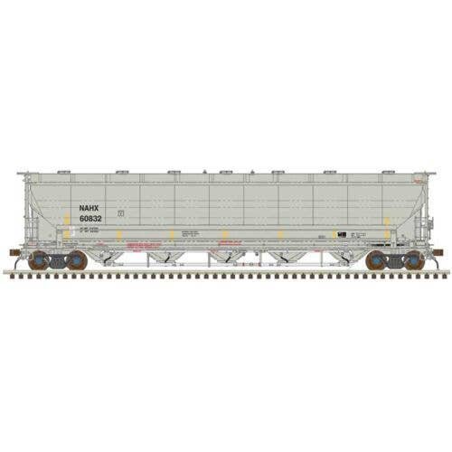 Trinity 5660 PD Covered Hopper - Ready to Run -- GE Rail Services NAHX 60861 (gray, , HO, Atlas Model Railroad Co. 20007497