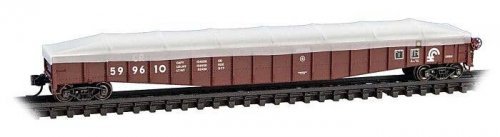 65′ Mill Gondola with Drop Ends & Tarp Load Cover Kit - Ready to Run -- Conrail 599610 (, N, Micro Trains by Atlas 10700141