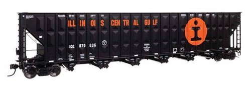 73′ Greenville 7,000 Cubic Foot Wood Chip Hopper - Ready to Run -- Illinois Central Gulf 870035, HO, WalthersMainline 56380