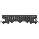 70-Ton 14-Panel 3-Bay Hopper - Ready to Run -- Canada Southern 74001 (black, white), HO, Bowser Manufacturing Co. 43448