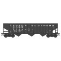 70-Ton 14-Panel 3-Bay Hopper - Ready to Run -- Canada Southern 74001 (black, white), HO, Bowser Manufacturing Co. 43448