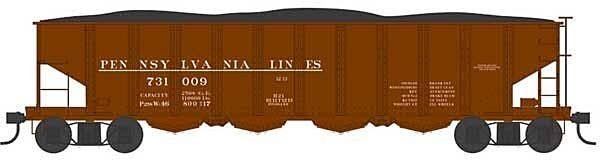 Class H21a 4-Bay Hopper - Ready to Run -- Pennsylvania Lines PCC&StL 731126 (H21, Blt. 12-13, Tuscan), HO, Bowser Manufacturing 