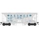 70-Ton 2-Bay Covered Hopper w/Open Sides - Ready to Run - Executive Line -- Kosmos Cement 108 (Blt. 10-47 Repack 10-47, gray, bl