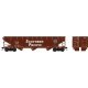 70-Ton Offset Hopper - Ready to Run -- Southern Pacific 4386 (Boxcar Red, white, black Lines Logo), HO, Bowser Manufacturing Co.