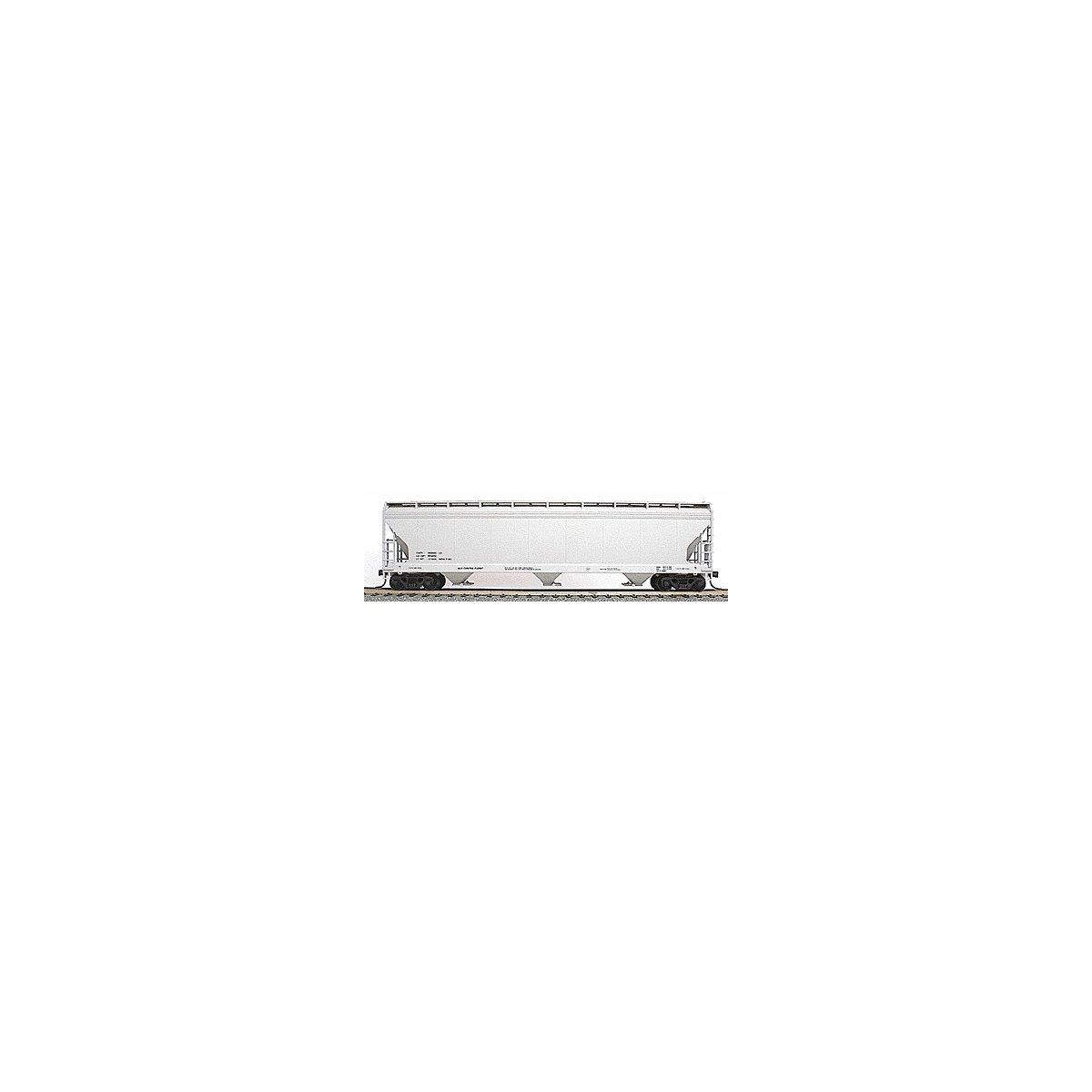47′ ACF 3-Bay Center Flow Covered Hopper - Kit (Plastic) -- Data Only (gray), HO, Accurail Inc 2096
