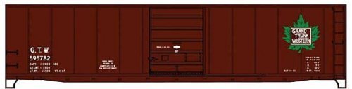 50` Steel Boxcar, 8` Superior Doors, Roofwalk, High Ladder - Kit -- Grand Trunk Western 595782 (Boxc, HO, Accurail Inc 5508