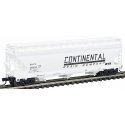 ACF 4650 Cubic Foot 3-Bay Covered Hopper - Ready to Run -- Continental Grain Company (light gray, large black lettering), N, Int