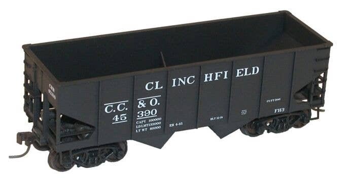 USRA 55-Ton 2-Bay Open Hopper - Kit -- Clinchfield CC&O (black), HO, Accurail Inc 2581