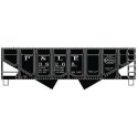 55-Ton Panel-Side 2-Bay Hopper - Kit -- Pittsburgh & Lake Erie (black), HO, Accurail Inc 2817
