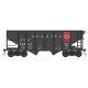 55-Ton Fishbelly Hopper - Ready to Run -- Reading Anthracite 65237 (Class HTr, black, red, Anthracite Logo), HO, Bowser Manufact