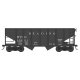 55-Ton Fishbelly Hopper - Ready to Run -- Reading 80256 (black), HO, Bowser Manufacturing Co. 43583
