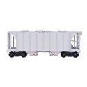 1958 Cubic Foot 2-Bay Covered Hopper Undecorated Kit -- Closed Sides, HO, Intermountain Railway Company 43698