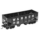 Rebuilt Panel Side 36′ USRA 2-Bay Open Steel Hopper - Kit -- Undecorated Single Car, HO, Tichy Train Group 4029