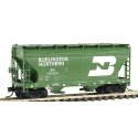 ACF 2-Bay Center-Flow Covered Hopper - Ready to Run -- Burlington Northern (Cascade Green, white, Large Logo, Full Lettering), N