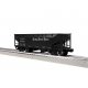 AAR 2-Bay Offset Hopper - 3-Rail - Ready to Run -- Nickel Plate Set 33737 (black, white), O, Lionel 2442329
