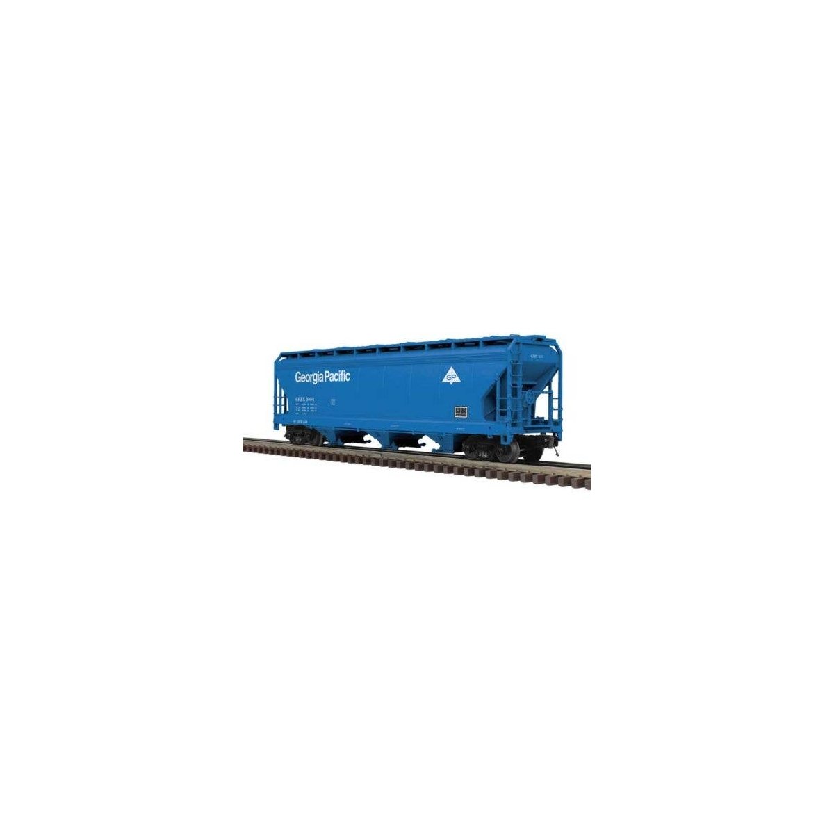 ACF(R) 3-Bay Centerflow Covered Hopper - 3-Rail - Premier -- Georgia Pacific (blue, white), O, Atlas O 3001625