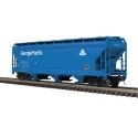 ACF(R) 3-Bay Centerflow Covered Hopper - 3-Rail - Premier -- Georgia Pacific (blue, white), O, Atlas O 3001625