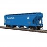 ACF(R) 3-Bay Centerflow Covered Hopper - 3-Rail - Premier -- Georgia Pacific (blue, white), O, Atlas O 3001625