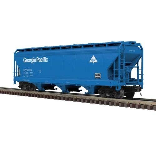 ACF(R) 3-Bay Centerflow Covered Hopper - 3-Rail - Premier -- Georgia Pacific (blue, white), O, Atlas O 3001625