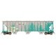 4785 PS2-CD Covered Hopper Late Version - Ready to Run -- CSX (Patched Ex-CR/PC, Weathered, Jade Green, Small Logo), HO, Intermo
