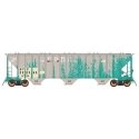 4785 PS2-CD Covered Hopper Late Version - Ready to Run -- CSX (Patched Ex-CR/PC, Weathered, Jade Green, Small Logo), HO, Intermo