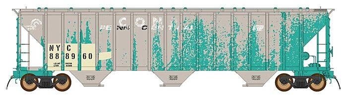 4785 PS2-CD Covered Hopper Late Version - Ready to Run -- CSX (Patched Ex-CR/PC, Weathered, Jade Green, Small Logo), HO, Intermo