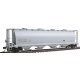 59′ 4-Bay Cylindrical Covered Hopper w/Round Hatches - Ready to Run -- Potash CGLX (gray), HO, Intermountain Railway Company 4
