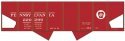 Railroad Decal Set -- Pennsylvania Railroad GLd USRA 2-Bay Open Hopper (Tuscan Car w/Circle Ke, HO, Tichy Train Group 10025