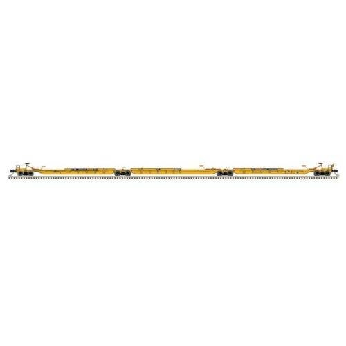 Trinity 53′ RAF33 3-Unit Spine Car - Ready to Run -- TTX 355035 (As-Delivered, black, yellow, w/Conspicuity Stripes), N, Atlas