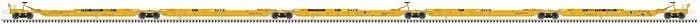 Trinity 53′ RAF53C 5-Unit Spine Car - Ready to Run -- TTX 555053 (yellow, black), N, Atlas Model Railroad Co. 50004118