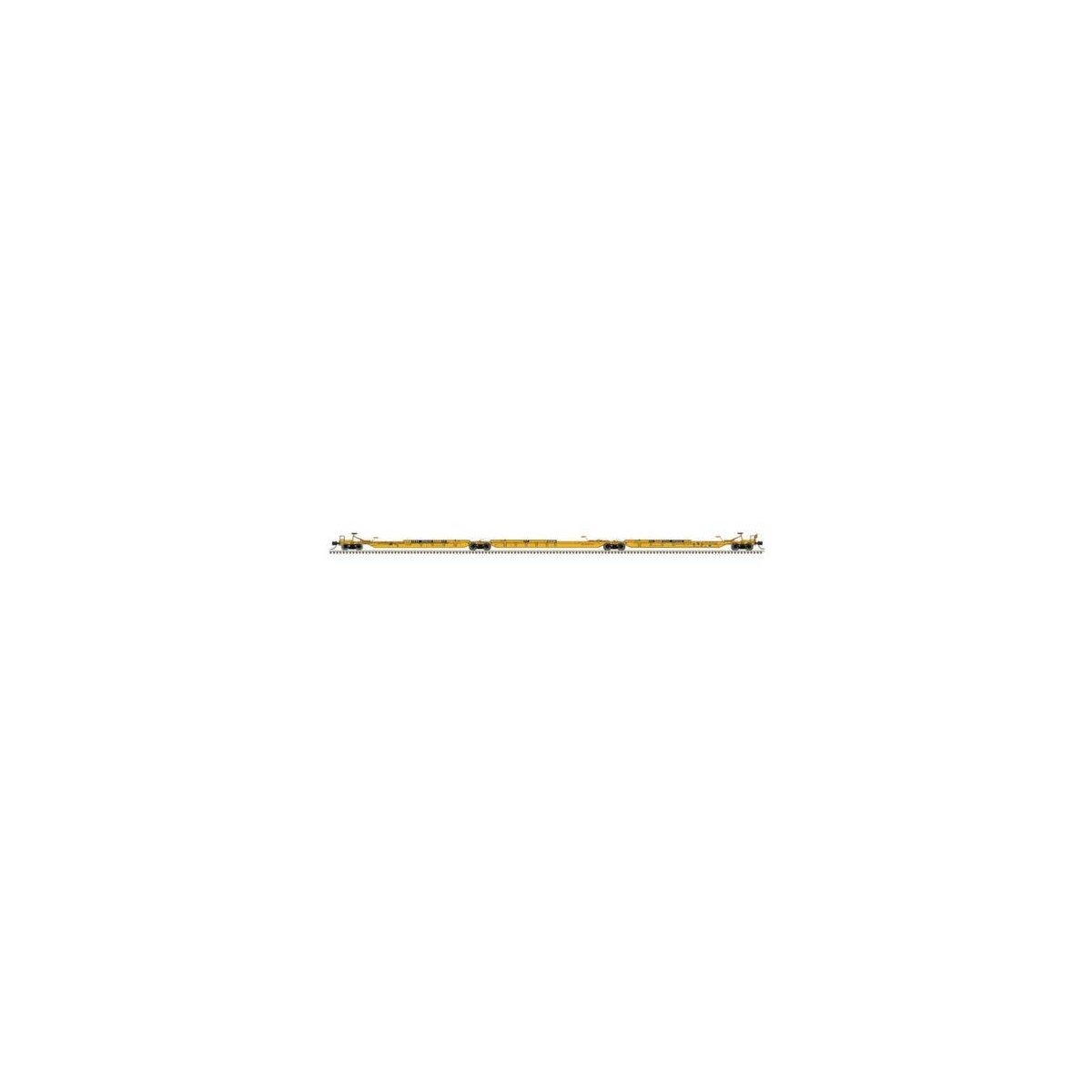 Trinity 53′ RAF33 3-Unit Spine Car - Ready to Run -- TTX 355163 (As-Delivered, black, yellow, w/Conspicuity Stripes), N, Atlas