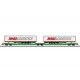 Type Sdggmrss Intermodal Well Car Set w/Trailer Load - 3-Rail - Ready to Run -- CFL Cargo (Era VI 2021, green, Mars Trailers), H