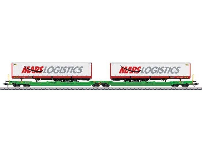 Type Sdggmrss Intermodal Well Car Set w/Trailer Load - 3-Rail - Ready to Run -- CFL Cargo (Era VI 2021, green, Mars Trailers), H