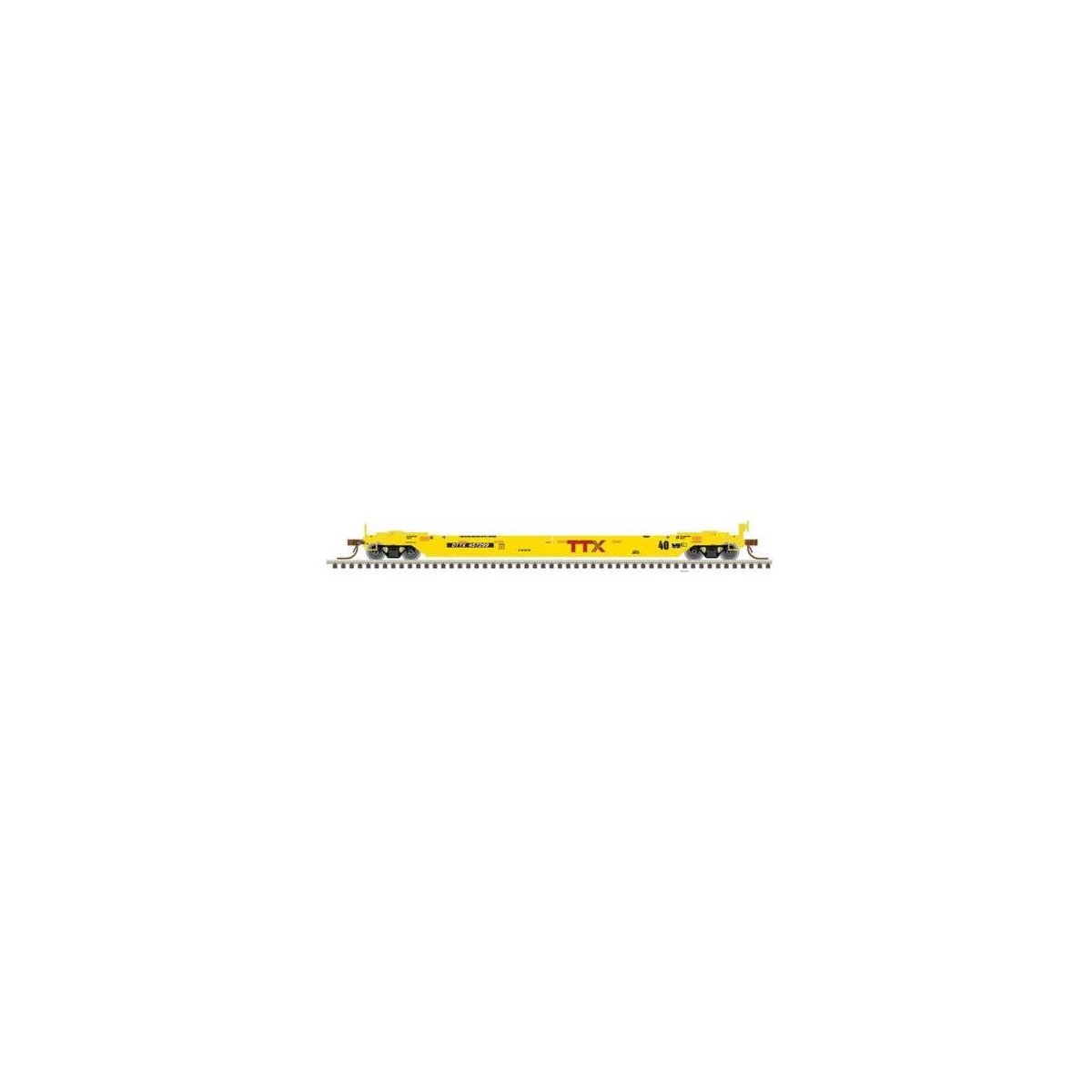 40′ Rebuilt Well Car - Ready to Run - Master(R) -- TTX DTTX 459066 (Late Repaint, yellow, red, black), N, Atlas Model Railroad