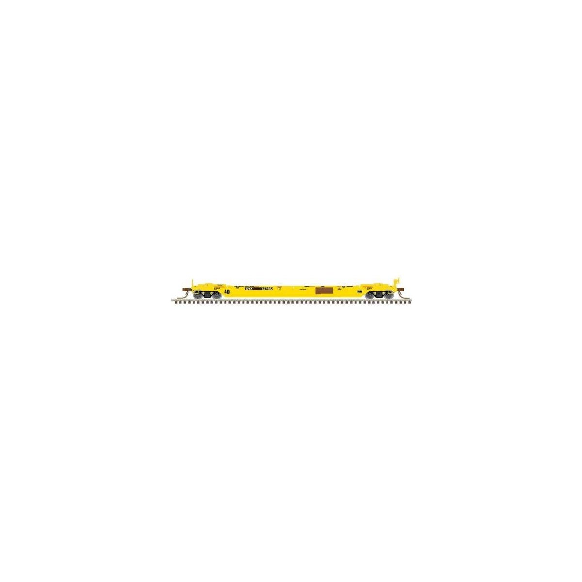 40′ Rebuilt Well Car - Ready to Run - Master(R) -- TTX TPEX 459279 (Patched, yellow, black, brown), N, Atlas Model Railroad Co