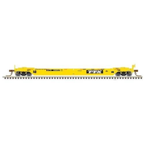 40′ Rebuilt Well Car - Ready to Run - Master(R) -- TTX DTTX 59439 (yellow, black logo), N, Atlas Model Railroad Co. 50007031