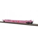 53′ Rebuilt Well Car - 3-Rail - Ready to Run - Premier -- TTX DTTX 469542 (pink, On Track for a Cure Logo), O, Atlas O 3001765