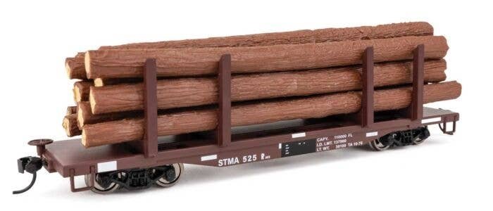 45′ Logging Flatcar - Ready to Run -- St. Maries River Railroad 525, HO, WalthersMainline 50920