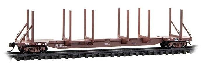 Ortner 65′ 100-Ton Log Car - Ready to Run -- Southern Railway 118003 (Boxcar Red), N, Micro Trains Line 11500131