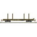 45′ Logging Flatcar - Ready to Run - Master(R) -- Milwaukee Road 58617 (Boxcar Red, white), N, Atlas Model Railroad Co. 500062
