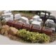 Tile Wagon Train - Cast-Metal Kit -- Critter Locomotive, Driver, 3 Cars (unpainted), N, The N Scale Architect 20106