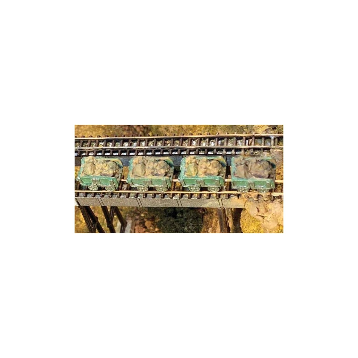 Brick Cart Train - Cast-Metal Kit -- Critter Locomotive, Driver, 3 Cars (unpainted), N, The N Scale Architect 20115
