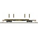 45′ Logging Flatcar - Ready to Run - Master(R) -- Weyerhaeuser 59892 (Boxcar Red, white), N, Atlas Model Railroad Co. 50006276
