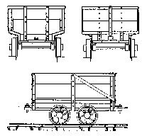 One-Ton End-Dump Coal Cars -- 36′ Gauge, On3, Grandt Line Products Inc 3052
