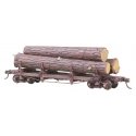 103 Truss Log Car with Logs - Kit -- Undecorated, HO, Kadee Quality Products 103